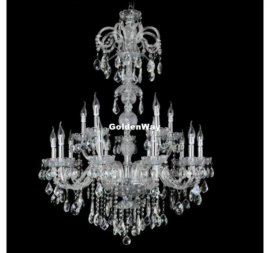 Modern Crystal Chandeliers Home Lighting lustres de cristal Decoration D75cm H98cm Luxury Candle Chandelier Living Room  Pendant