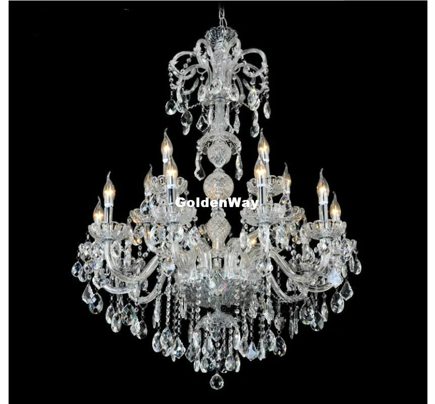 Modern Crystal Chandeliers Home Lighting lustres de cristal Decoration D75cm H98cm Luxury Candle Chandelier Living Room  Pendant