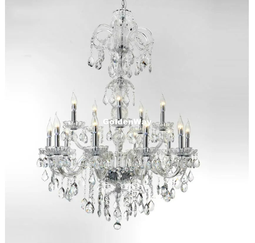 Modern Crystal Chandeliers Home Lighting lustres de cristal Decoration D75cm H98cm Luxury Candle Chandelier Living Room  Pendant