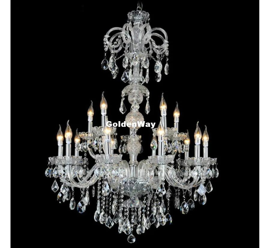 Modern Crystal Chandeliers Home Lighting lustres de cristal Decoration D75cm H98cm Luxury Candle Chandelier Living Room  Pendant