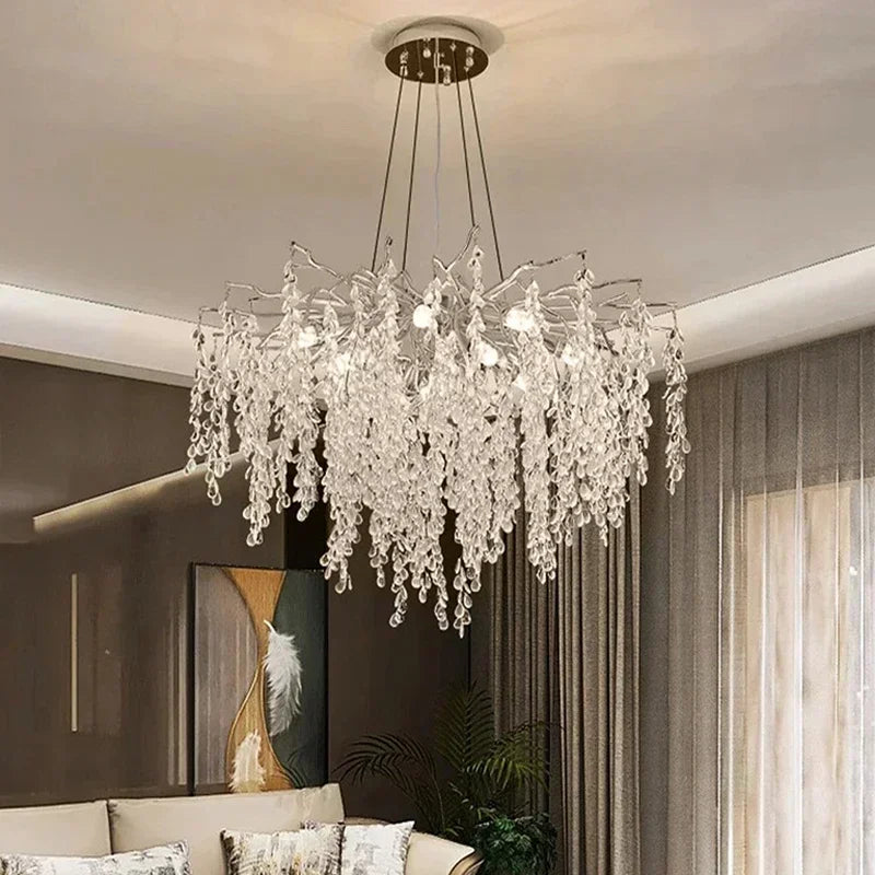 2026 Luxury Crystal Chandelier Living Dining Room Bar Bedroom Led Pendant Lamp Home Deco Indoor Lighting Hanging Light Fixture