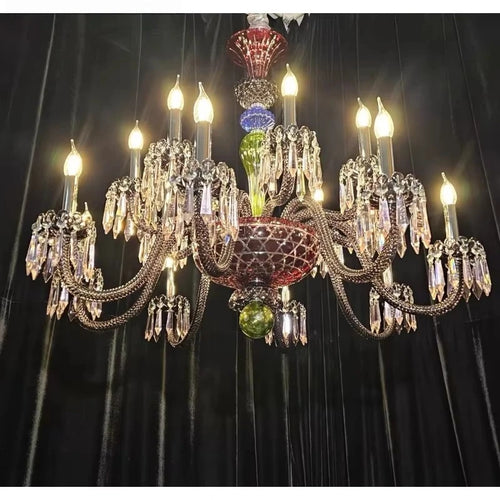 Big Crystal Chandelier Lighting For Living Room Foyer Modern Hanging Lamp For Hall Lobby Staircase Hanging Light