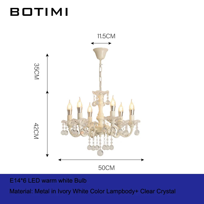 French Crystal Chandelier For Living Room Candles Vintage American Dining Room Hallway Lighting White Princess Bedroom Lustres