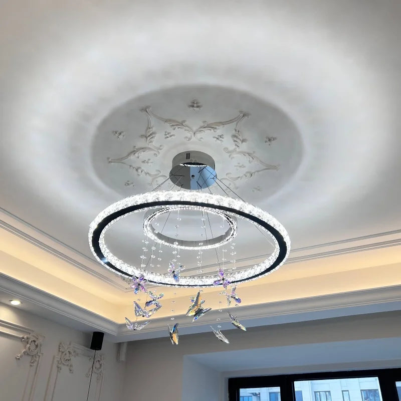 French crystal chandelier living room light new luxury high-end floral chandelier popular master bedroom light dining room light