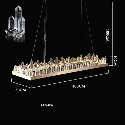 Modern Chandeliers For Living Room LED Arrow Crystal Pendant Lamp Dining Table Bedroom Hall Home Decoration Light Luster Fixture