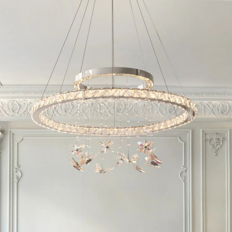 French crystal chandelier living room light new luxury high-end floral chandelier popular master bedroom light dining room light