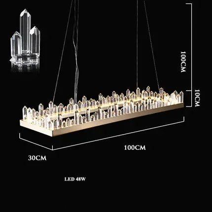 Modern Chandeliers For Living Room LED Arrow Crystal Pendant Lamp Dining Table Bedroom Hall Home Decoration Light Luster Fixture