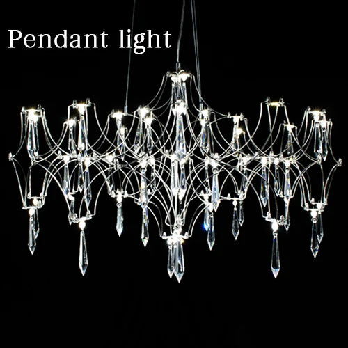Crystal Chandelier Lighting Modern Pendant Lamps For Living Dining Room Firefly Design Ceiling Chandelier Nordic Home Decor Lamp