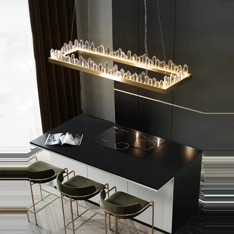 Modern Chandeliers For Living Room LED Arrow Crystal Pendant Lamp Dining Table Bedroom Hall Home Decoration Light Luster Fixture