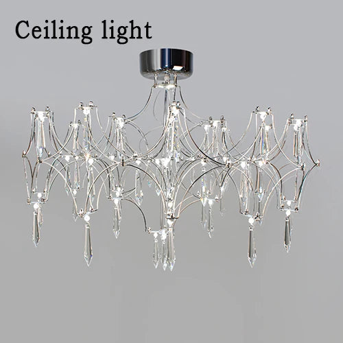 Crystal Chandelier Lighting Modern Pendant Lamps For Living Dining Room Firefly Design Ceiling Chandelier Nordic Home Decor Lamp