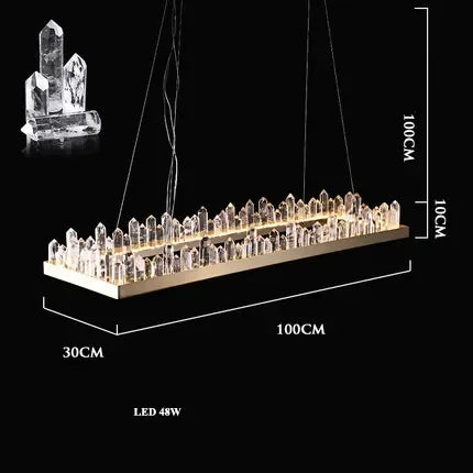 Modern Chandeliers For Living Room LED Arrow Crystal Pendant Lamp Dining Table Bedroom Hall Home Decoration Light Luster Fixture