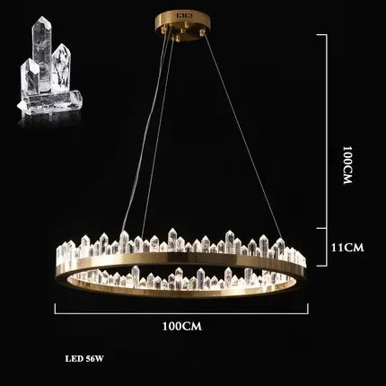 Modern Chandeliers For Living Room LED Arrow Crystal Pendant Lamp Dining Table Bedroom Hall Home Decoration Light Luster Fixture