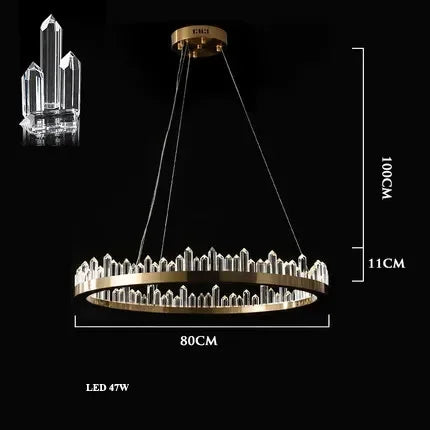Modern Chandeliers For Living Room LED Arrow Crystal Pendant Lamp Dining Table Bedroom Hall Home Decoration Light Luster Fixture