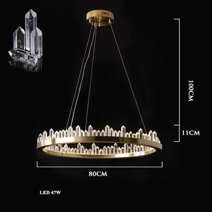 Modern Chandeliers For Living Room LED Arrow Crystal Pendant Lamp Dining Table Bedroom Hall Home Decoration Light Luster Fixture