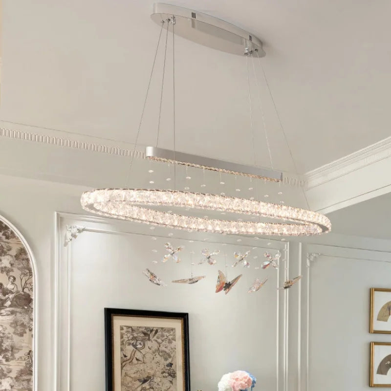 French crystal chandelier living room light new luxury high-end floral chandelier popular master bedroom light dining room light