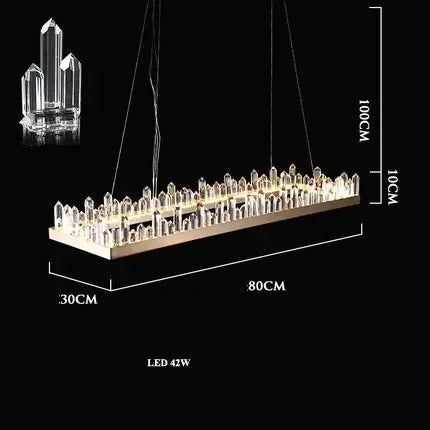 Modern Chandeliers For Living Room LED Arrow Crystal Pendant Lamp Dining Table Bedroom Hall Home Decoration Light Luster Fixture