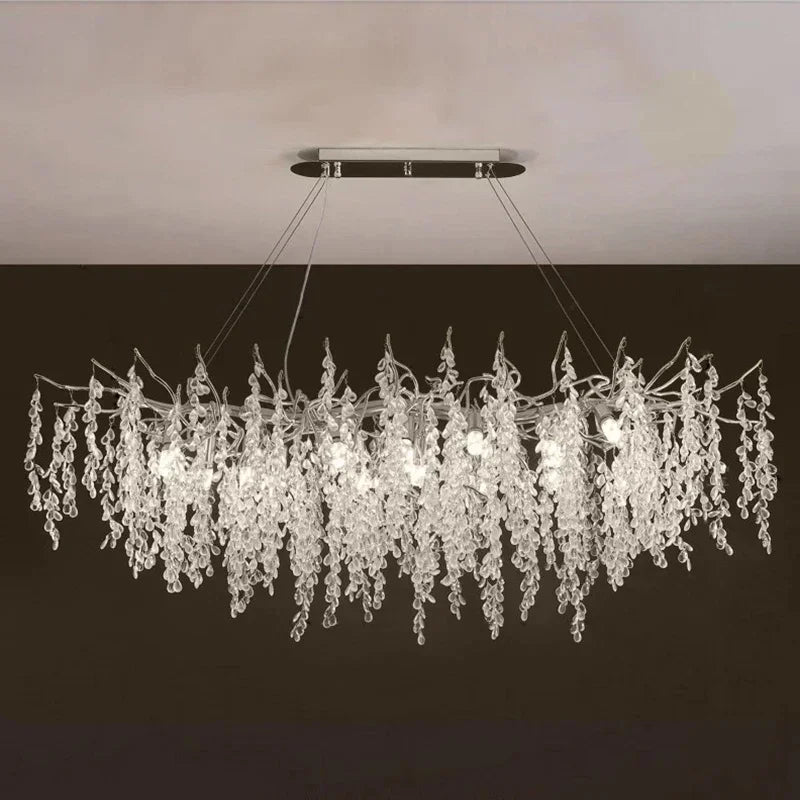 2026 Luxury Crystal Chandelier Living Dining Room Bar Bedroom Led Pendant Lamp Home Deco Indoor Lighting Hanging Light Fixture