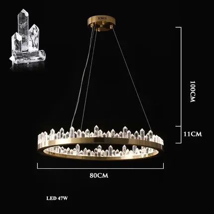 Modern Chandeliers For Living Room LED Arrow Crystal Pendant Lamp Dining Table Bedroom Hall Home Decoration Light Luster Fixture