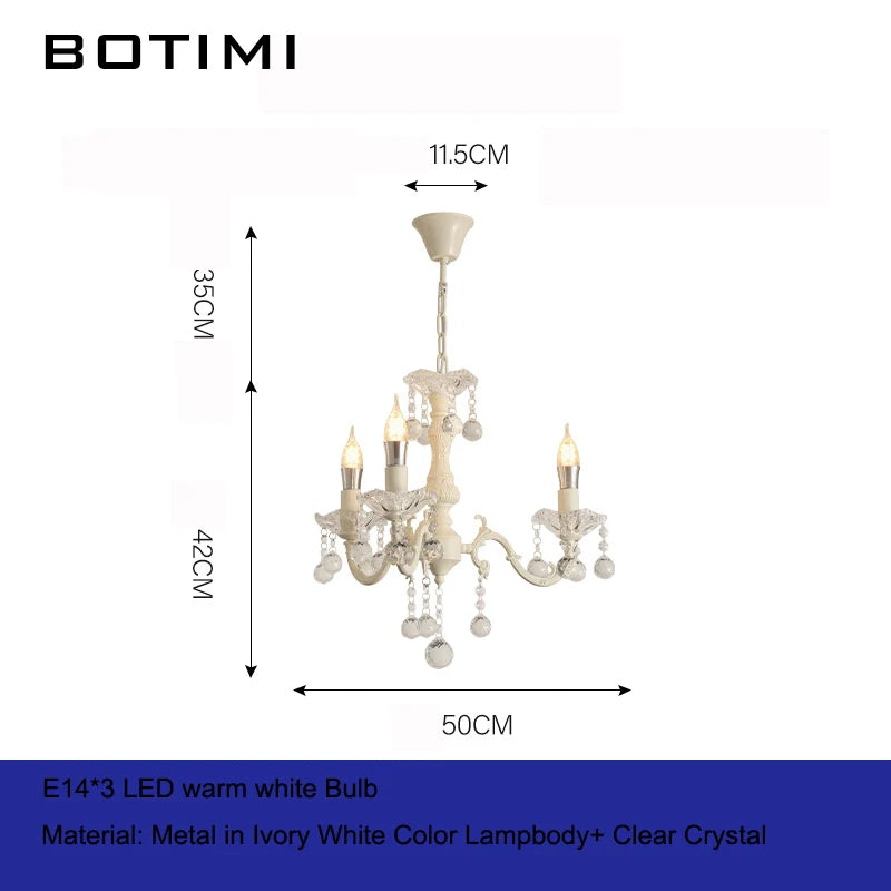 French Crystal Chandelier For Living Room Candles Vintage American Dining Room Hallway Lighting White Princess Bedroom Lustres